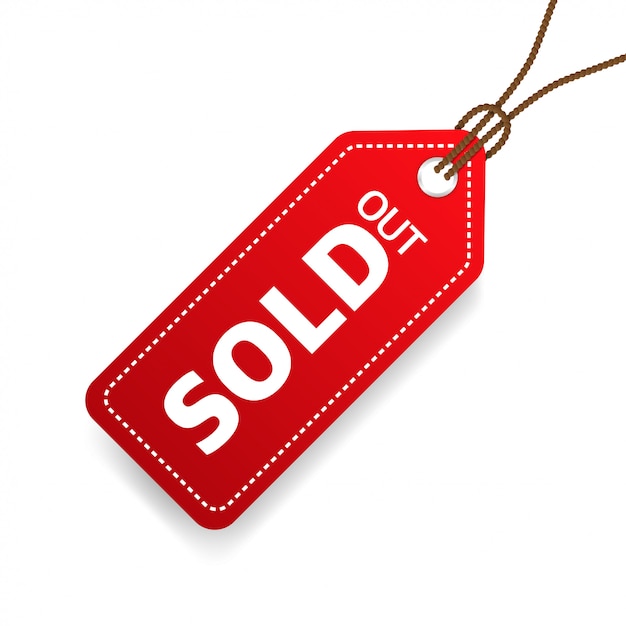 Sold out price tag sign. | Download on Freepik